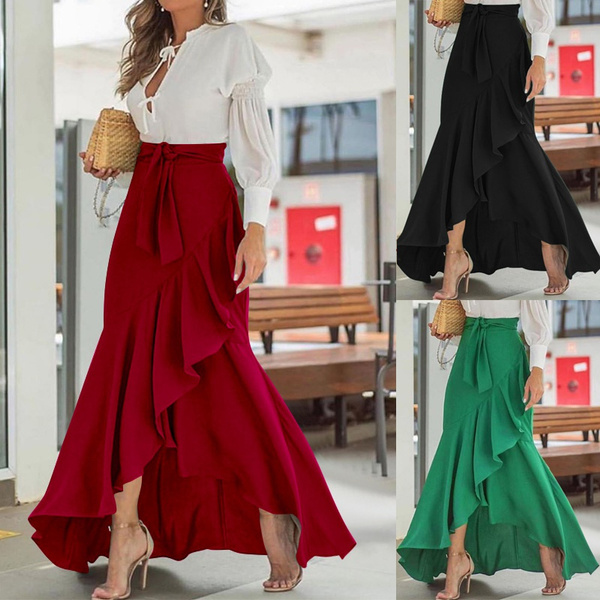 DAZY High Waist Asymmetrical Ruffle Hem Skirt | Asymmetrical skirt outfit,  Skirt design, Asymmetrical skirt pattern