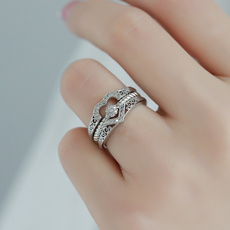 Heart, Engagement Wedding Ring Set, Love, pavesetting