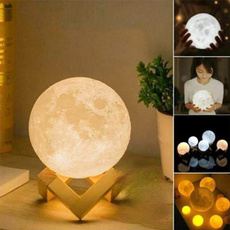 3dmoonlamp, led, Colorful, Gifts