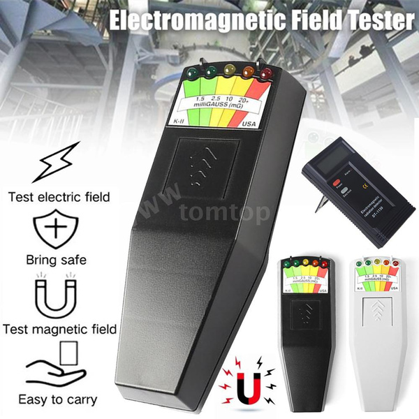 K2 Electromagnetic Field EMF Gauss Meter Radiation Detector Portable EMF  Magnetic-Field Monitor 5 LED Gauss Meter 