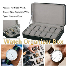 zipperwatchbox, jewelryholdersorganizer, Storage, watchdisplay