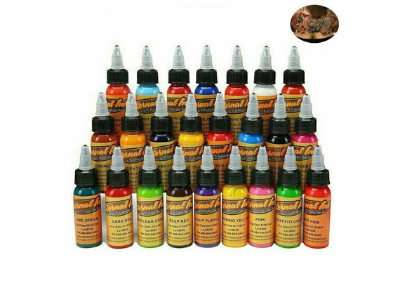 Eternal Tattoo Ink Professional 6 Color 1 Ounce PASTEL SET HOT
