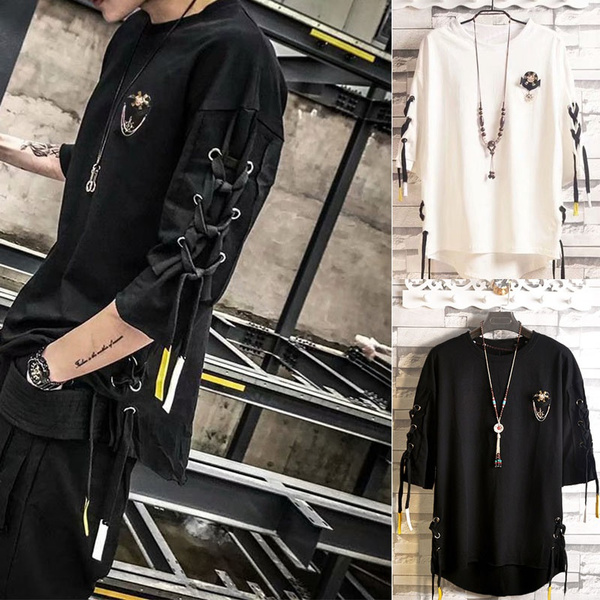 Fashion Men Shirt Round Neck T Shirt Casual Loose T Shirt Solid Color Man  Shirts Short Sleeve Mens T Shirts | Wish