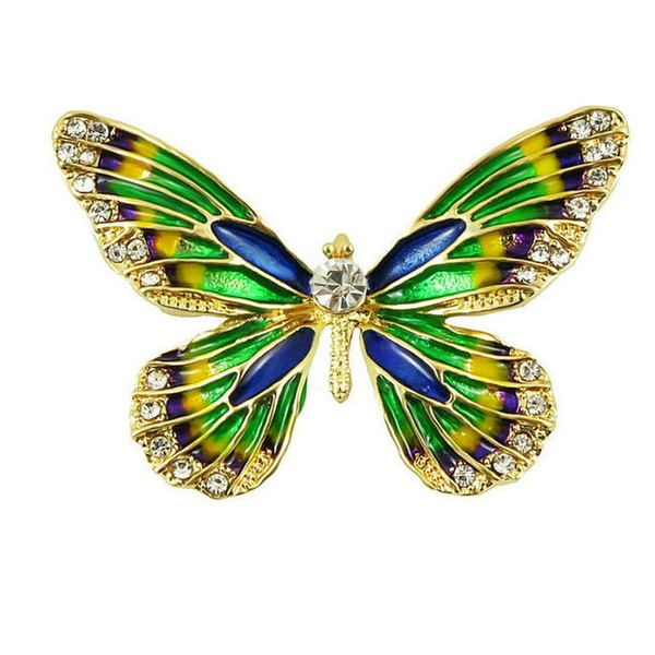 Delysia King Fashion Women Butterfly Brooch Ladies Perfect Rhinestone ...