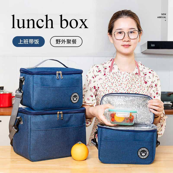 Lunch Box for Women Men, Leakproof Thermal Reusable Lunch Bag with