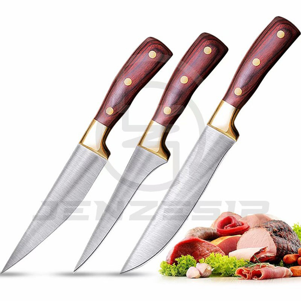 Kitchen Chef Knives Sets Stainless Steel Slaughter House Boning Knife Meat  Cleaver Butcher Knife Sharp Cleaver Slicing knife