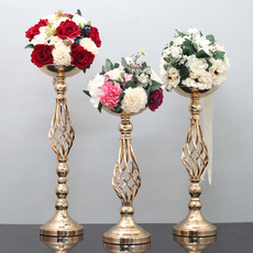 Candleholders, Flowers, Jewelry, gold