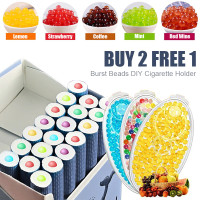 Burst Beads Cigarette Holder Pop Bursting Bead DIY Cigarette Tea Fruit Mint Chocolate Coffee Flavor Filters Beads Smoking Accessories for Men (BUY 