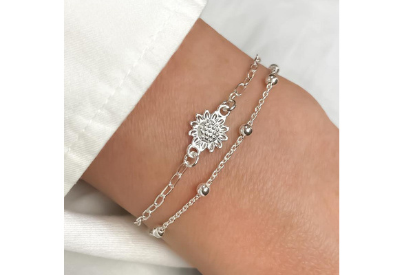 Sally Bracelet- Silver Rhinestones – The Silver Strawberry