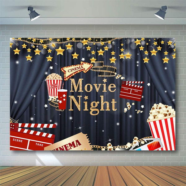 Drive in Movie Night Theme Birthday Party Photography Background Cinema ...