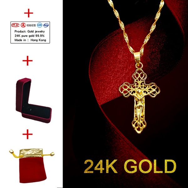 14k Gold Orthodox Jesus Crucifix Pendant Necklace | Jewelry America