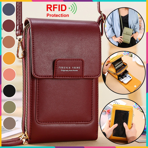 Women Touch Screen Leather Cell Phone Bag | The Store Bags