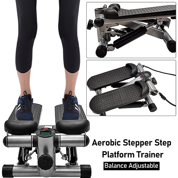 BalanceFrom Fitness Lightweight Portable Adjustable Height Workout Aerobic Stepper Step Platform Trainer With Raisers Black Green - View #2