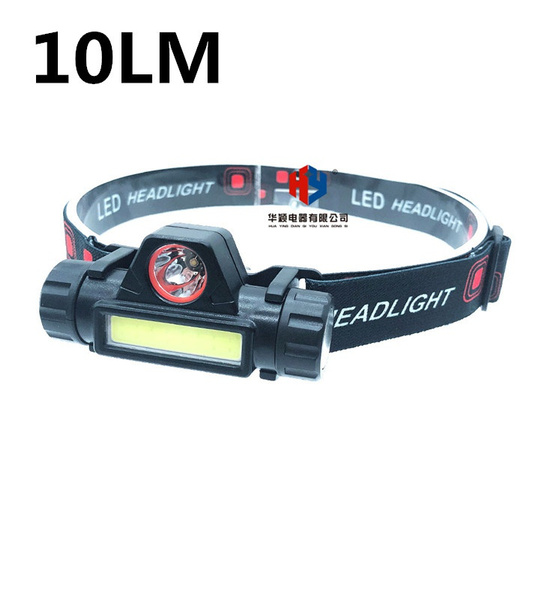 3Mode COB+LED Headlamp Headlight Torch Flashlight Work Light Bar Head Band Lamp 