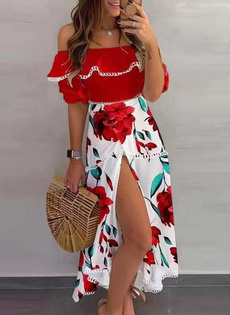 Summer, Plus Size, two piece dress, Tops