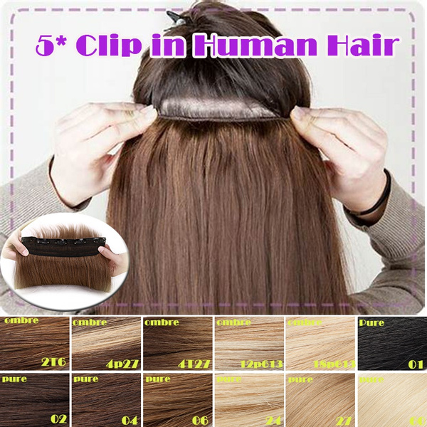 3 Piece Hair Extensions Clip ons 100 Human Hair Clip In 58 OFF