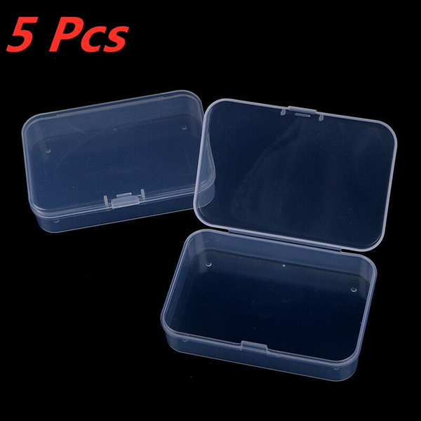 Small Transparent Plastic Storage Box Clear Square Multipurpose Display  Case