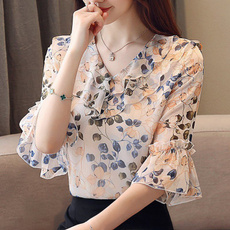 blouse, butterfly, Plus Size, Shirt
