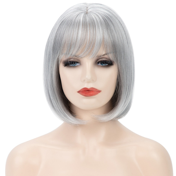 Grey wig wish sale