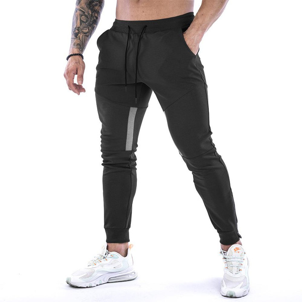 Fashion Mens Sport Pants Gym Slim Fit Trousers Running Joggers Gym