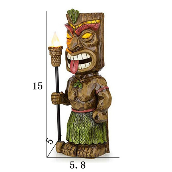 Tiki Guard Solar Powered Outdoor Decor LED Garden Light with Flickering