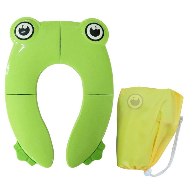 Frog Folding Portable Toilet Seat Potty Restroom With NonSlip Silicone