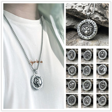 titaniumsteelpendant, Goth, necklaces for men, titanium steel necklace