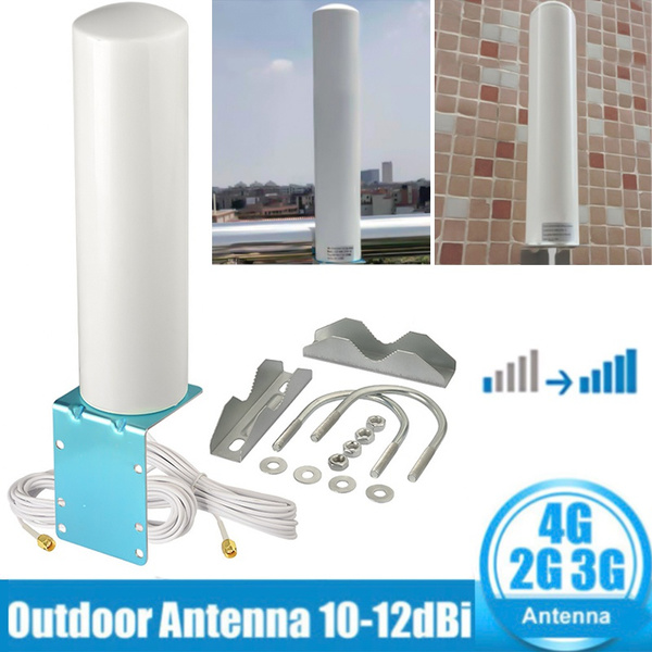 High Gain 12dBi Dual Outdoor SMA Male Antenna - 3G 4G LTE Router Signal ...