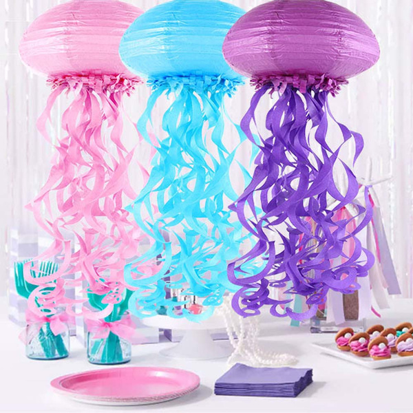 Bubble Under The Sea Party Little Mermaid Birthday Ocean Party Decor  Mermaid Party Decoration Party Supplies Jellyfish Paper Lantern