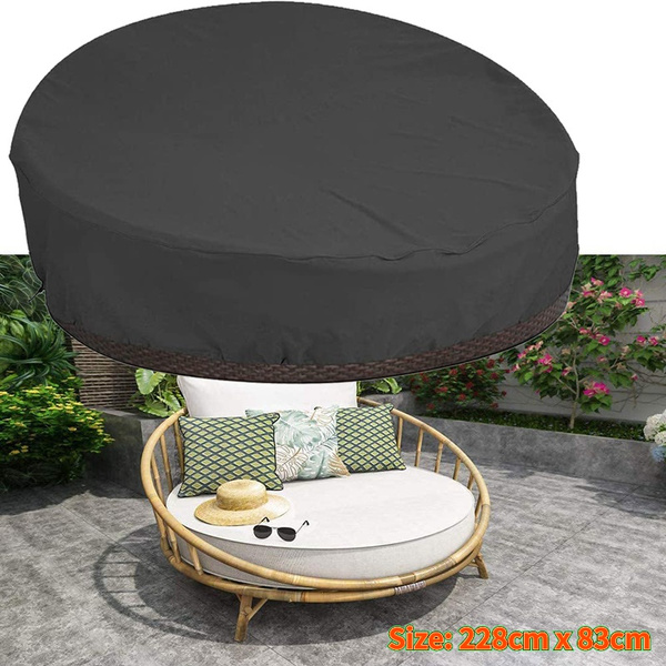 Round Patio Daybed Cover Heavy Duty, Round Daybed Outdoor Cover
