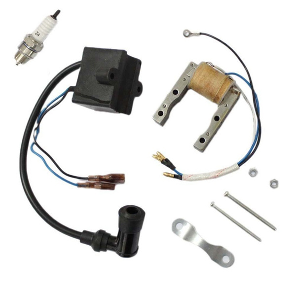 CDI Ignition Coil Magneto for Motorized 49cc 66cc 80cc Engine Bicycle Spark Plug