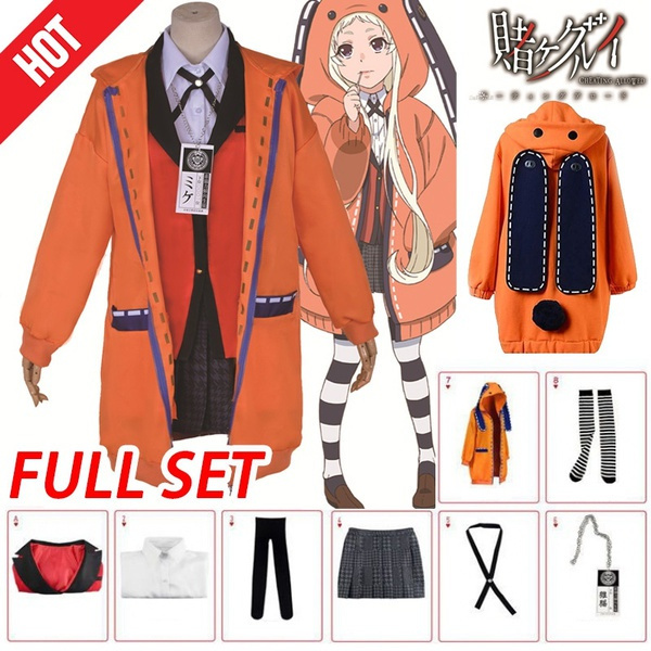 Kakegurui compulsive gambler runa yomotsuki online costume jacket long hooded coat