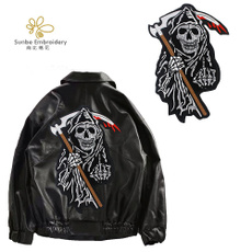 jacketbackpatche, Embroidery, skull, embroiderypatche