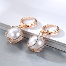 Fashion, Pearl Earrings, Simple, 14k Gold