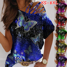 butterfly, Summer, Plus size top, womens top
