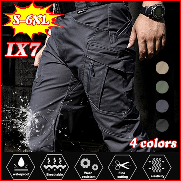 IX9 Waterproof Militar Tactical Pants Combat Trousers SWAT Army Military  Pants Mens Cargo Outdoors Pants Casual Cotton Trousers
