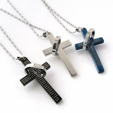 Steel, mens necklaces, biblecrossnecklace, Jewelry