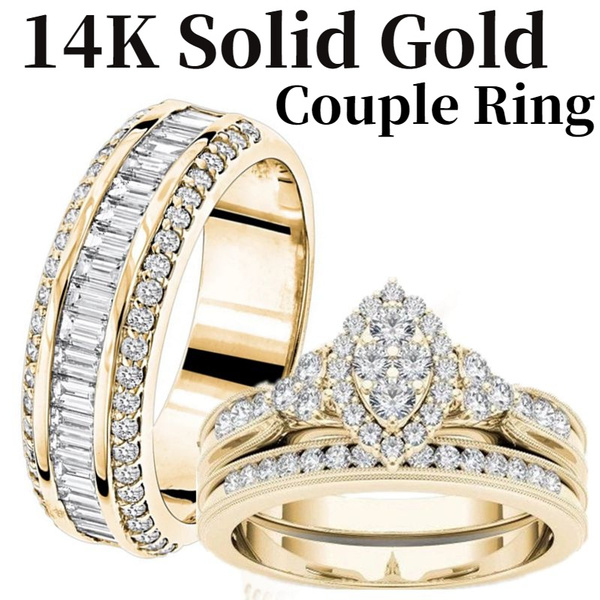 1pcs Pure 24K Yellow Gold Ring For Women Thin Matte Surface 3D Hard Gold  Ring | eBay