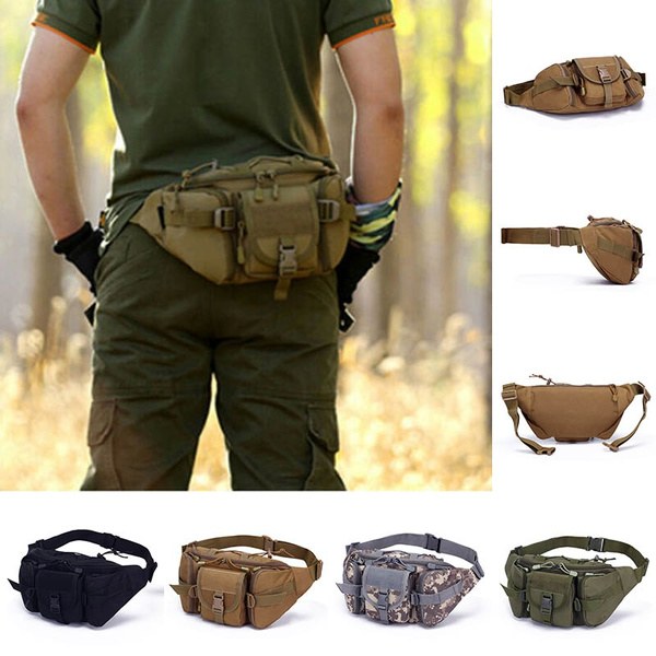 Tactical Fanny Pack for Men Waterproof Waist Pack Utility EDC Pouch  Military Hip Belt Bag for Hiking, Camping, Fishing