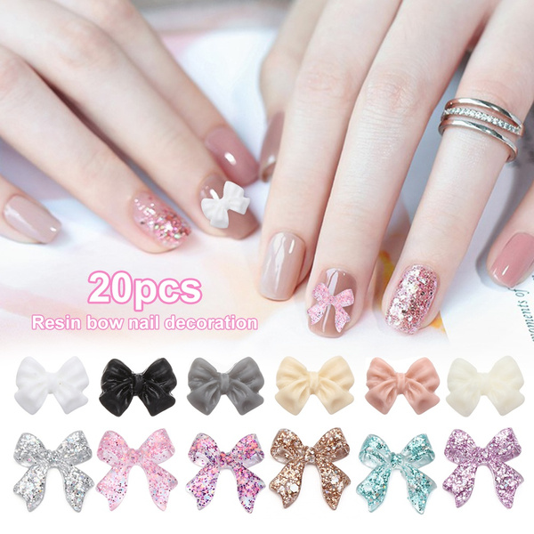 WGOMM - Bow Resin Nail Art Decoration (various designs)