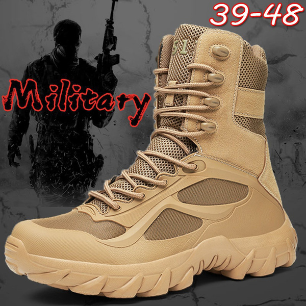 Spring Boots Men Leather Ankle Boots Men Shoes Outdoor Military