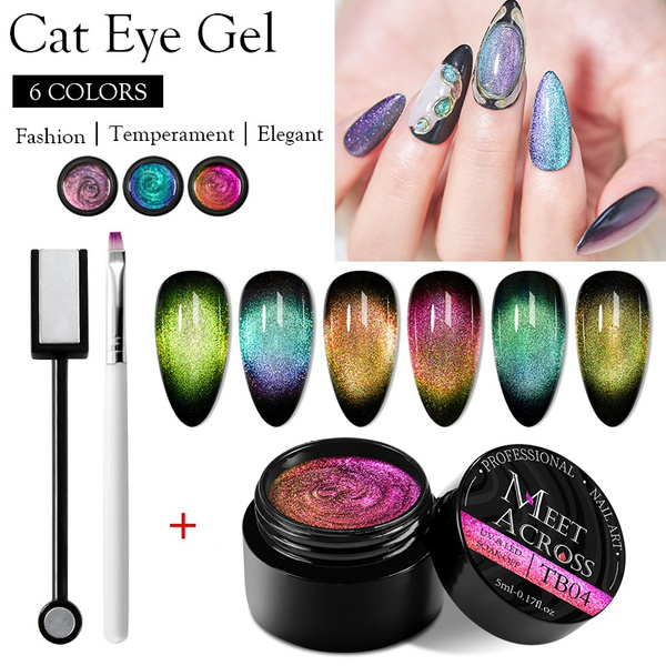 Cat Eye Halloween Nails - living after midnite