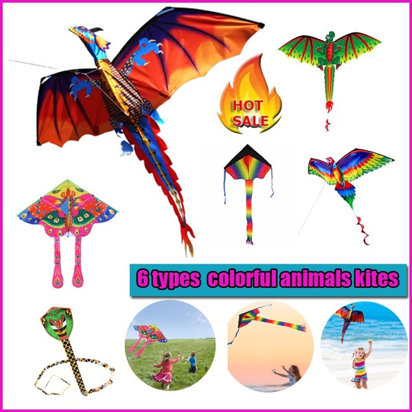 Nylon Large Kite Snake With Line 3d Tail Outdoor Family Classical Children To 