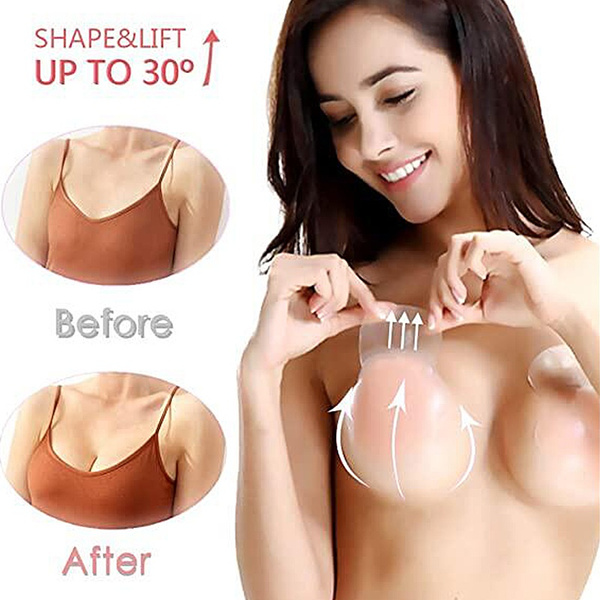 Women Self Adhesive Silicone Lift Breast Nipple Cover Bra Pad Reusable  Strapless Invisible Breast Petals for Party Dress Stickers