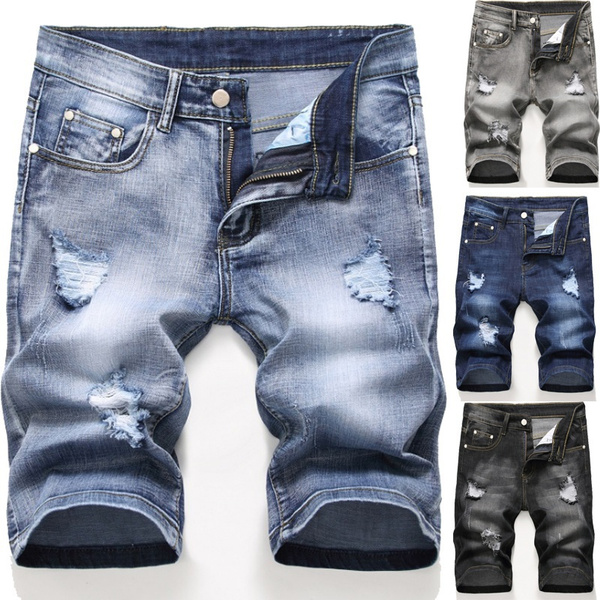 Pantalones Cortos De Mezclilla Con Personalidad Informal Pantalones Cortos De Mezclilla Con Personalidad Informal