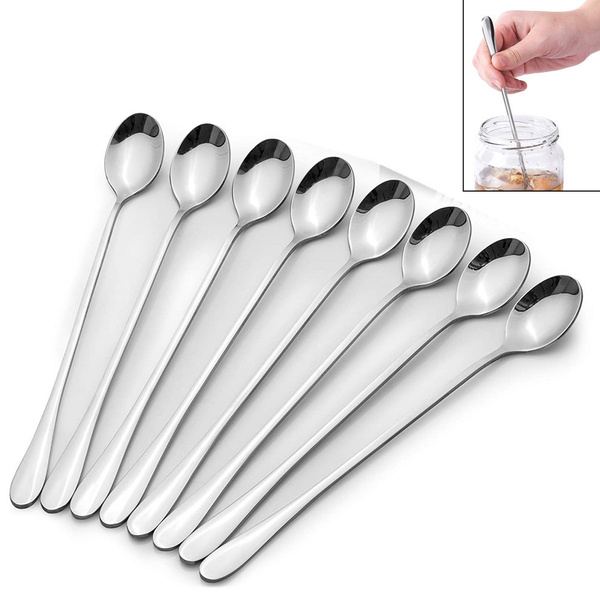 9 inch Iced Tea Spoons With Long Handles Stainless Steel Ice Cream