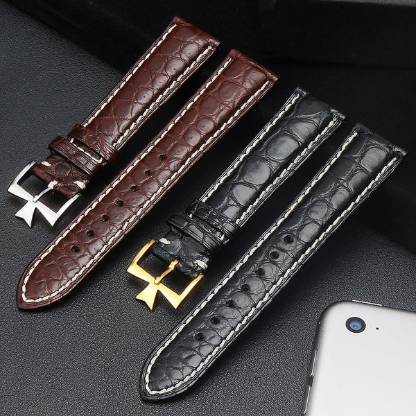 Leather Watchbands For Vacheron Constantin Patrimony Series Watches Strap Crocodile Leather Top Quality Men Watch Band