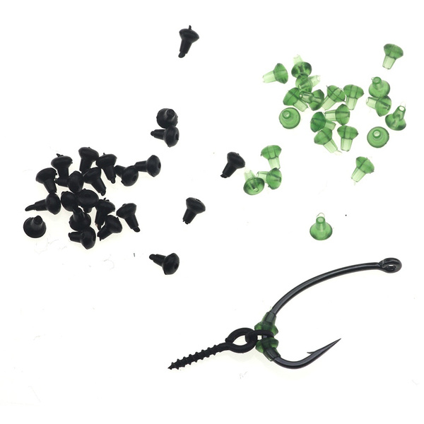 The Lord Of The Tools 50PCS Carp Fishing Run Rig Tackle Rubber Chod Buffer Beads Holder Covert Tackle Sleeves Swivel Connector Fishing Accessories For Carp Rigs Chod Rigs Chod Rigs
