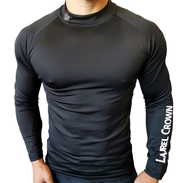 Fitness T-shirt Men Long Sleeve Training Shirts Running Compression Skinny  Tops Muscle Workout Clothing