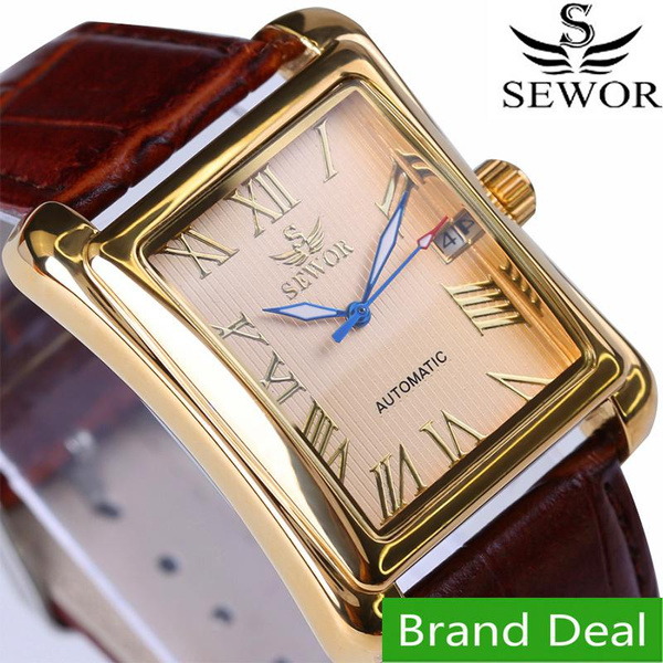 Rectangular luxury watches hot sale